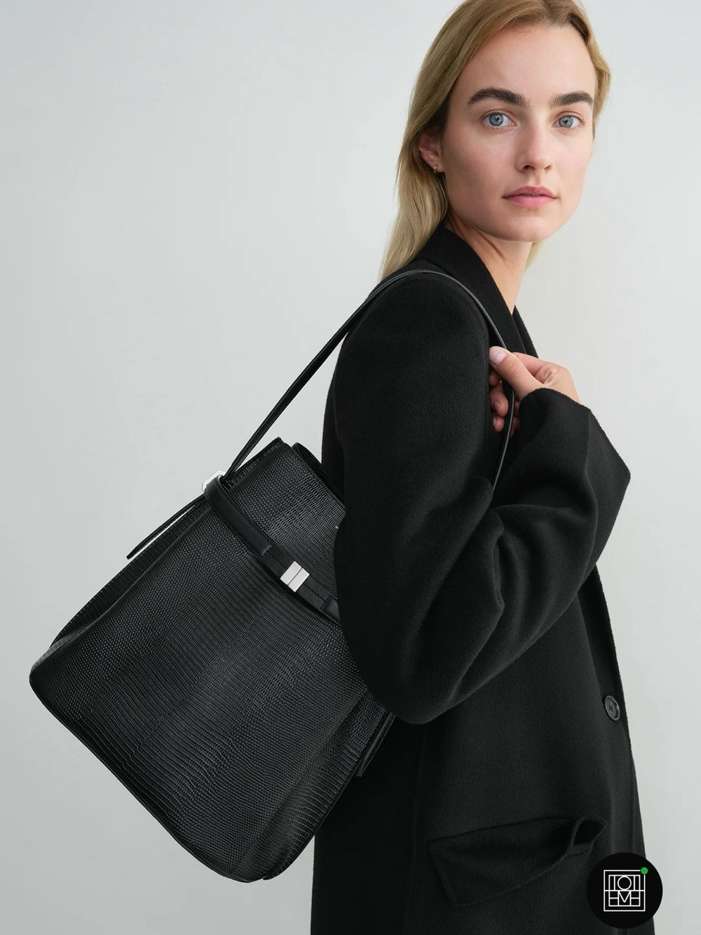 Toteme Lizard Embossed Bucket Bag - Picture 1 of 4